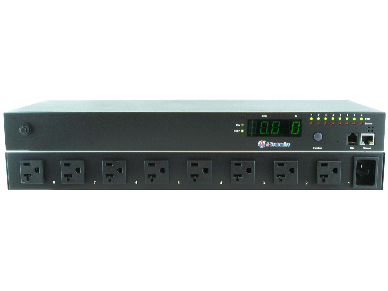 8-Outlet NEMA 5-15R Outlet / IP & Control / Current & Total Current Monitoring POM PDU