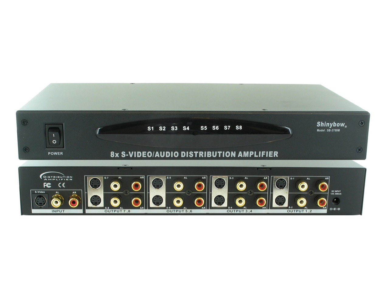 1x8 S-Video Stereo Audio Distribution Amplifier